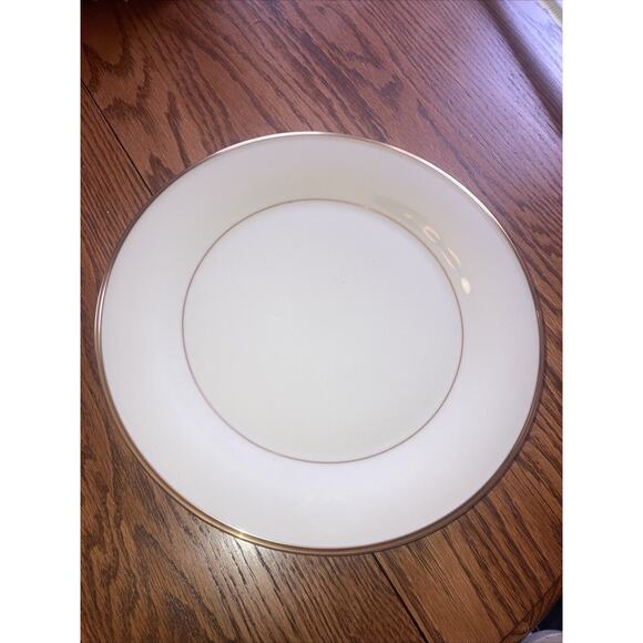 Vintage Lenox Eternal Fine China Dinner Plate Cream w Gold 10.75" -Set Of 4 Mint - Picture 1 of 2